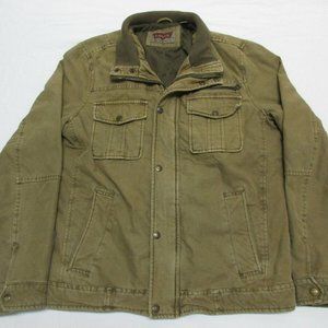 Levi's Brown Utility Full Zip Quilted Lined Jacket Men's Size Small